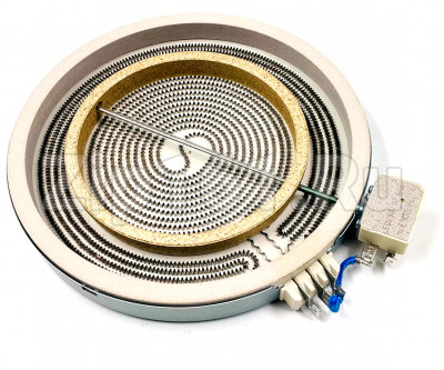 Электроконфорка 2х-зонная 2200W/1000W 230V Indesit C00089645